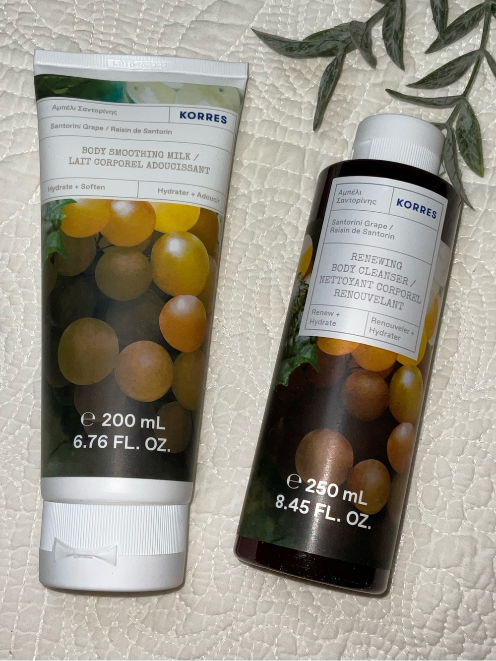 Korres Santorini Grape Body Duo in White and Brown